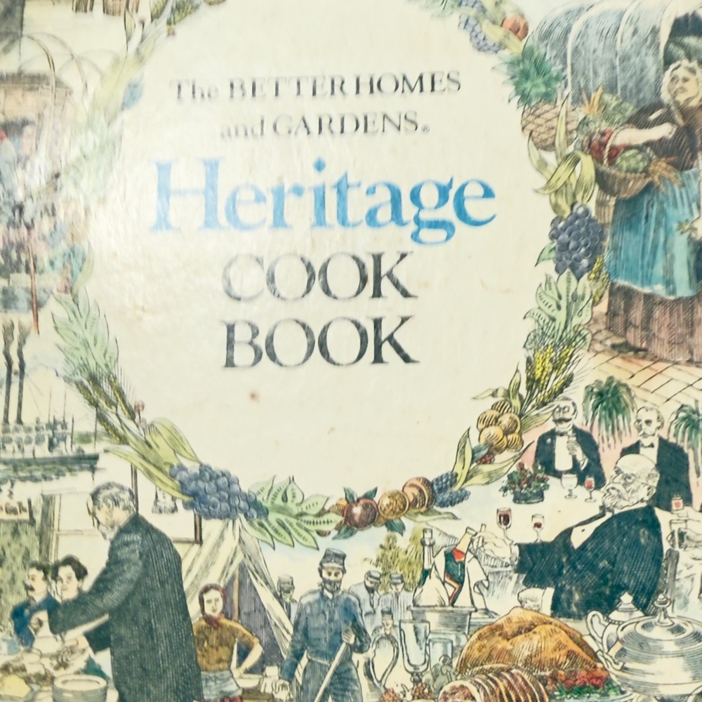 Better Homes and Gardens Heritage Cookbook with Blue Accents